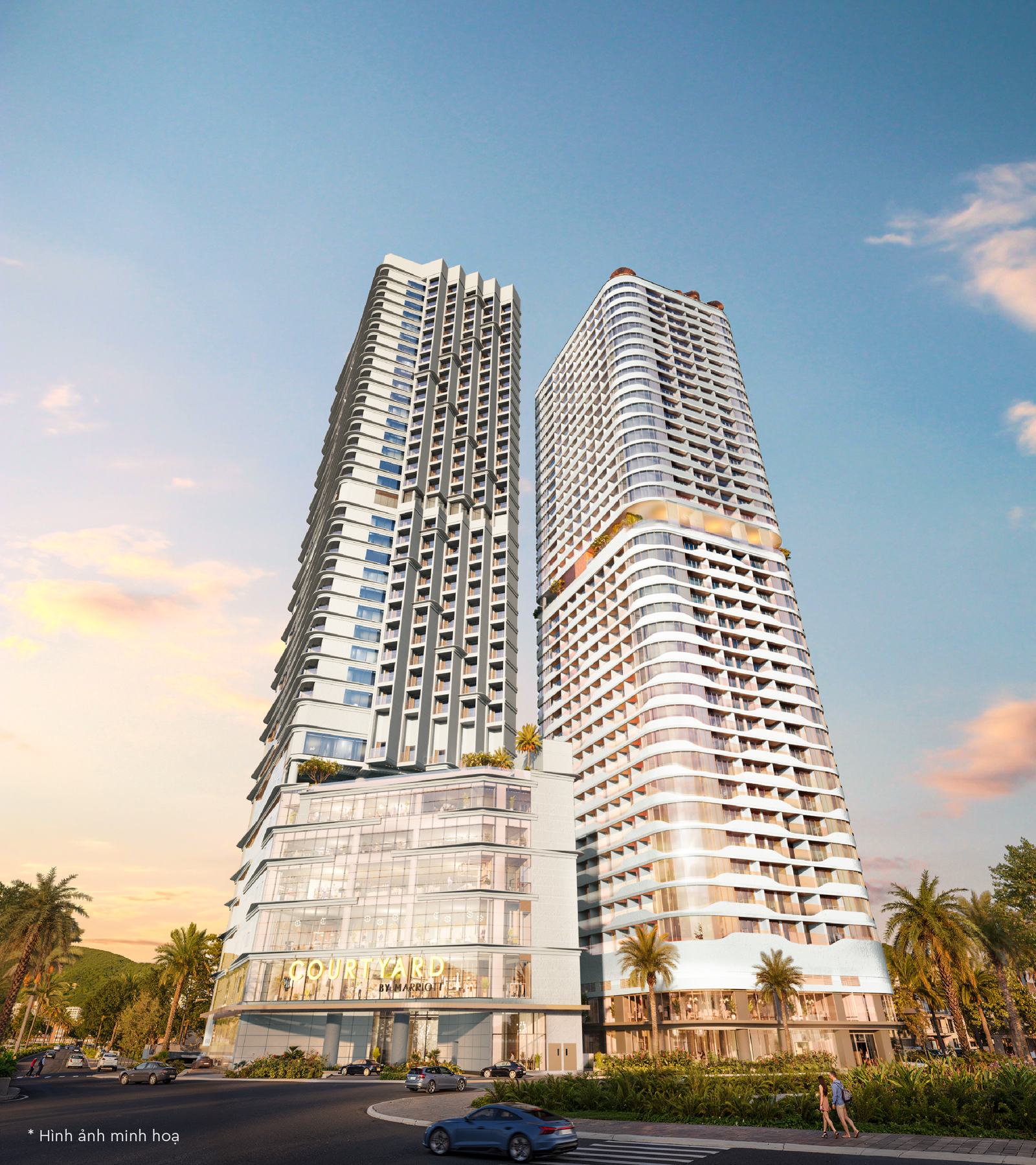 Tháp đôi Q'Terra và khách sạn Courtyard by Marriott